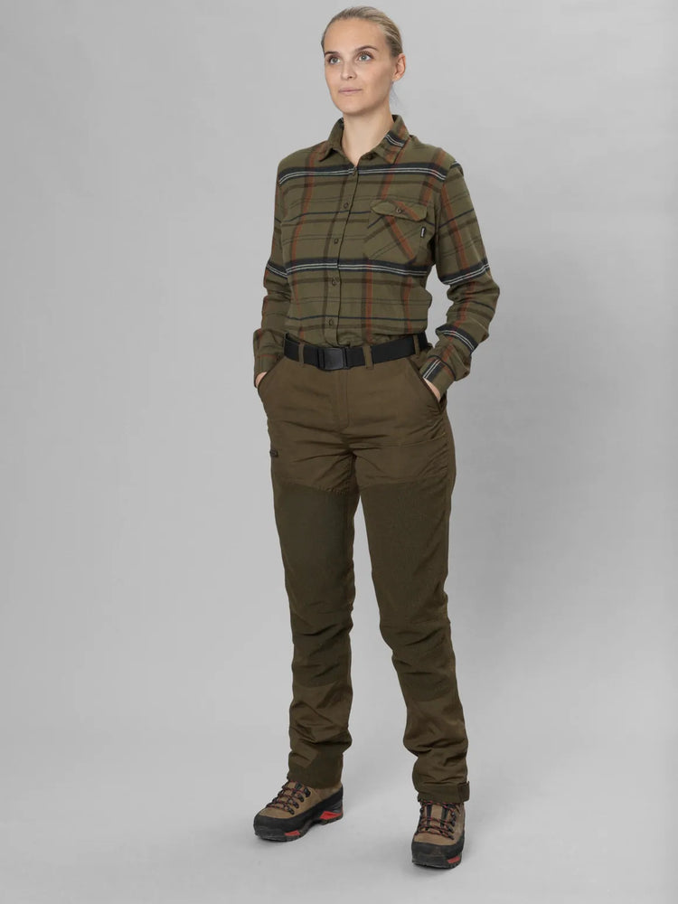 SEELAND Skye Flannel Shirt - Women's - Grape Leaf / Terracotta Check - image 5
