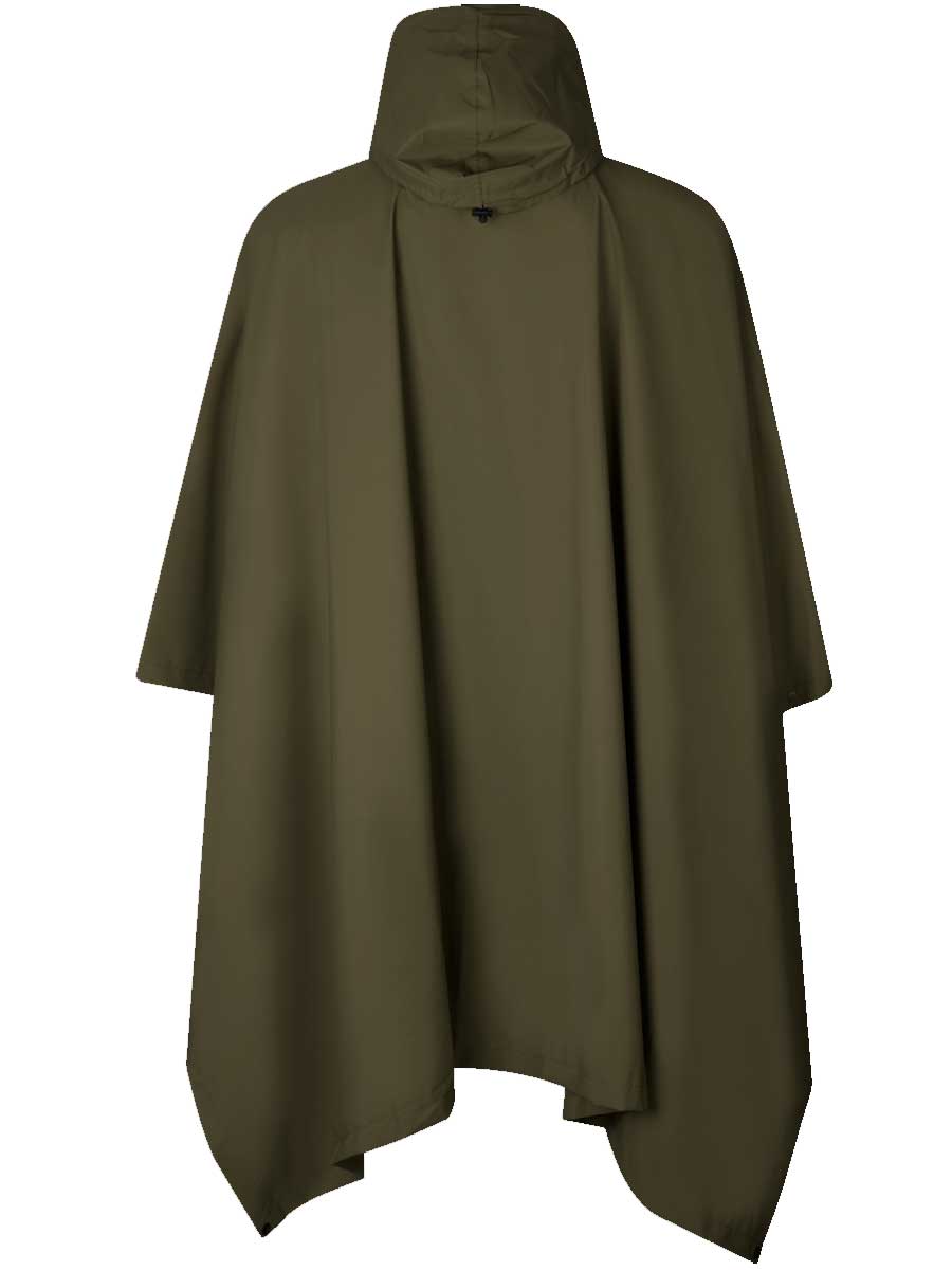 SEELAND Taxus Packable Rain Poncho - Pine Green Seeland