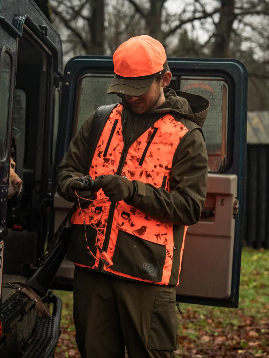 SEELAND Trax Blaze Waistcoat - Mens - Orange Blaze InVis MPC