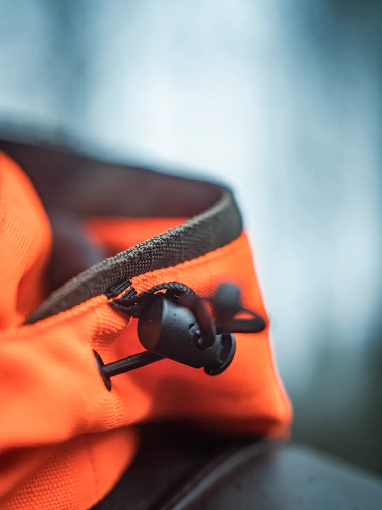 SEELAND Venture Serac Jacket - Mens - Orange Blaze - hood adjustment detail