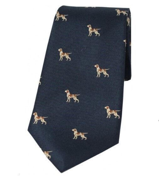 SOPRANO Fox Hounds Silk Country Tie - Navy Soprano