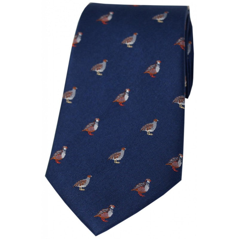 SOPRANO Grouse & Partridge Silk Country Tie - Blue Soprano