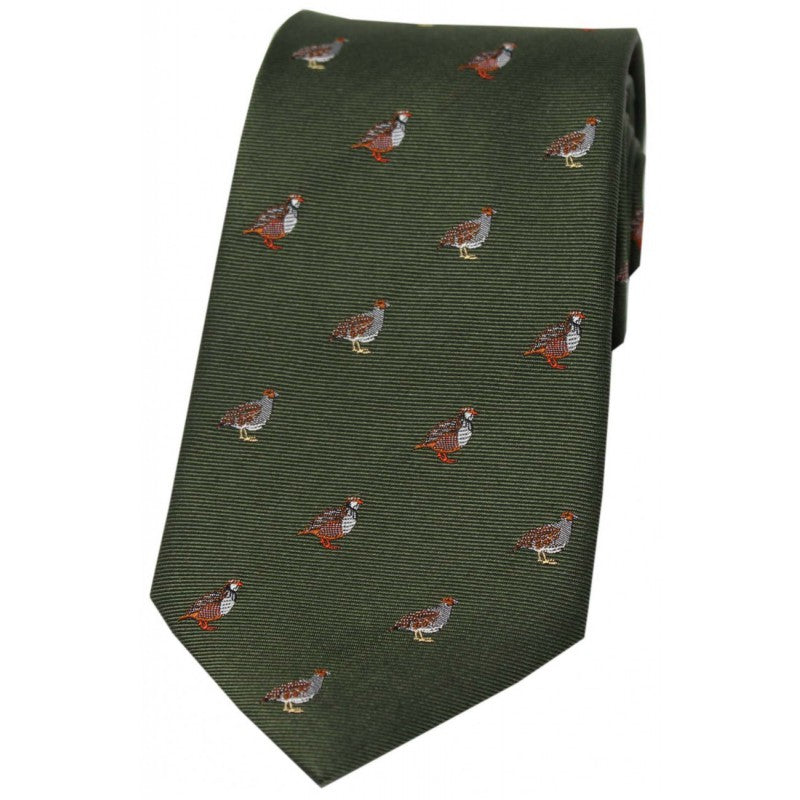 SOPRANO Grouse & Partridge Silk Country Tie - Country Green Soprano