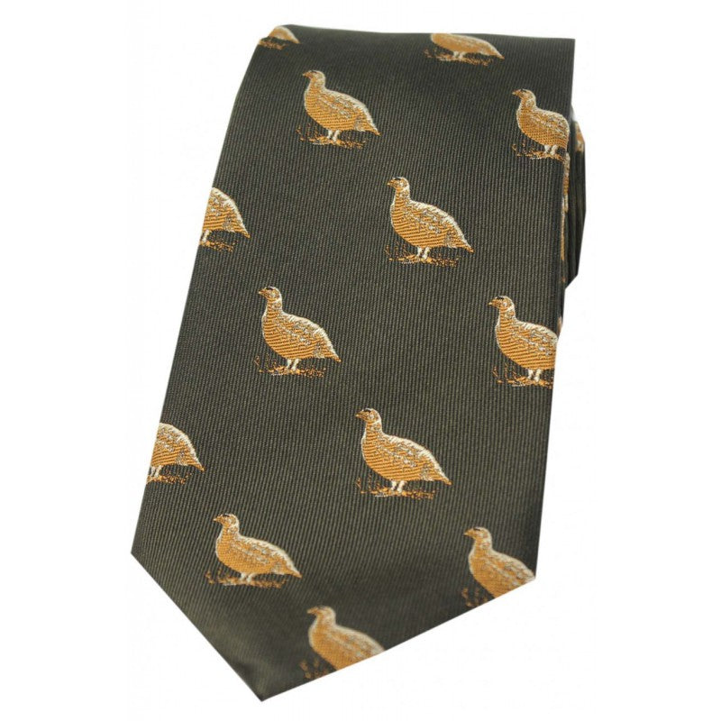 SOPRANO Grouse Silk Country Tie - Moss Green Soprano