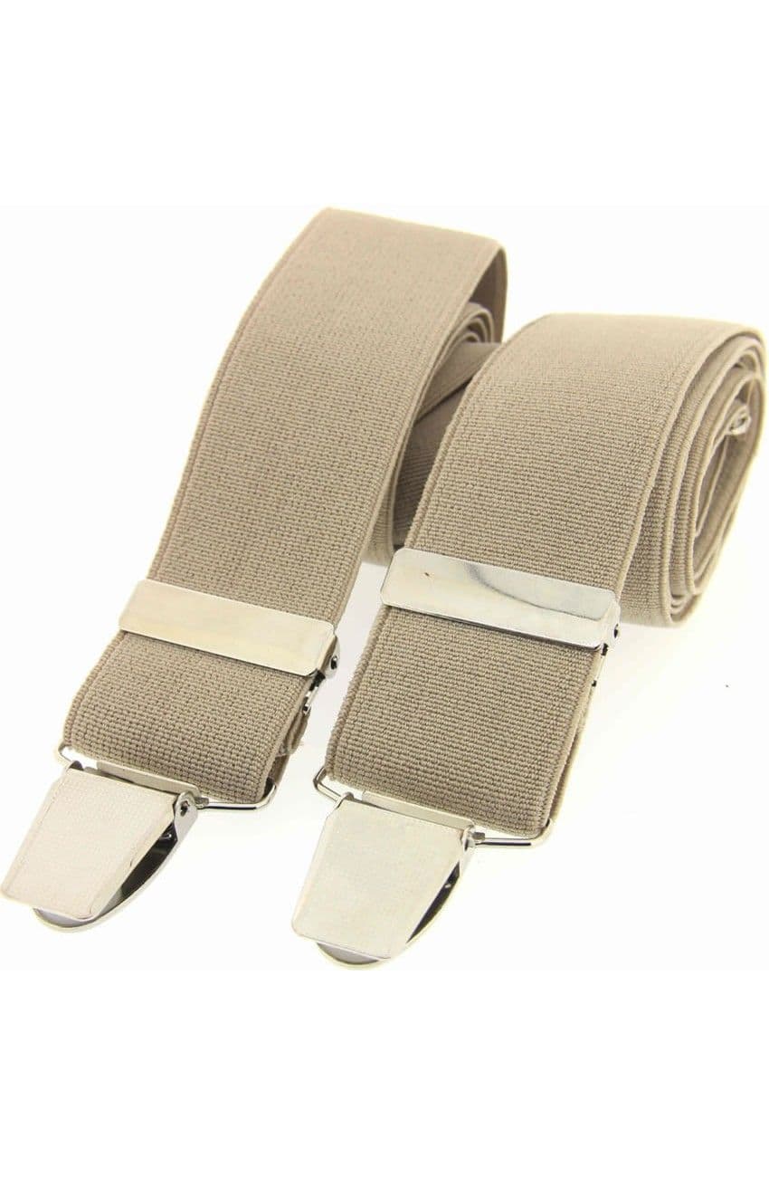 SOPRANO Classic Adjustable Trouser Braces - 35mm X Style - Camel Soprano
