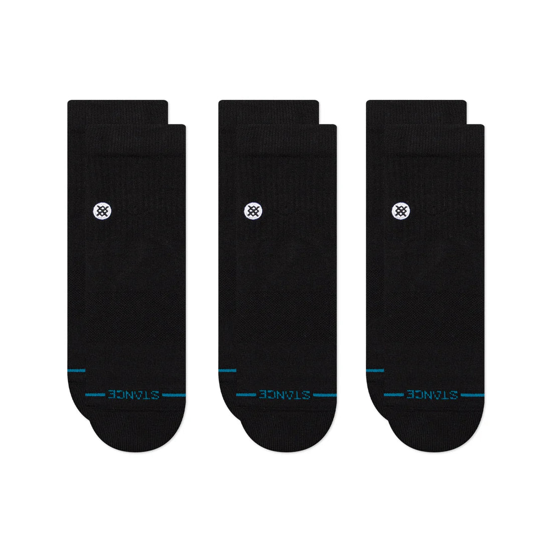 STANCE Icon Quarter Sports Socks - 3 Pack – Black