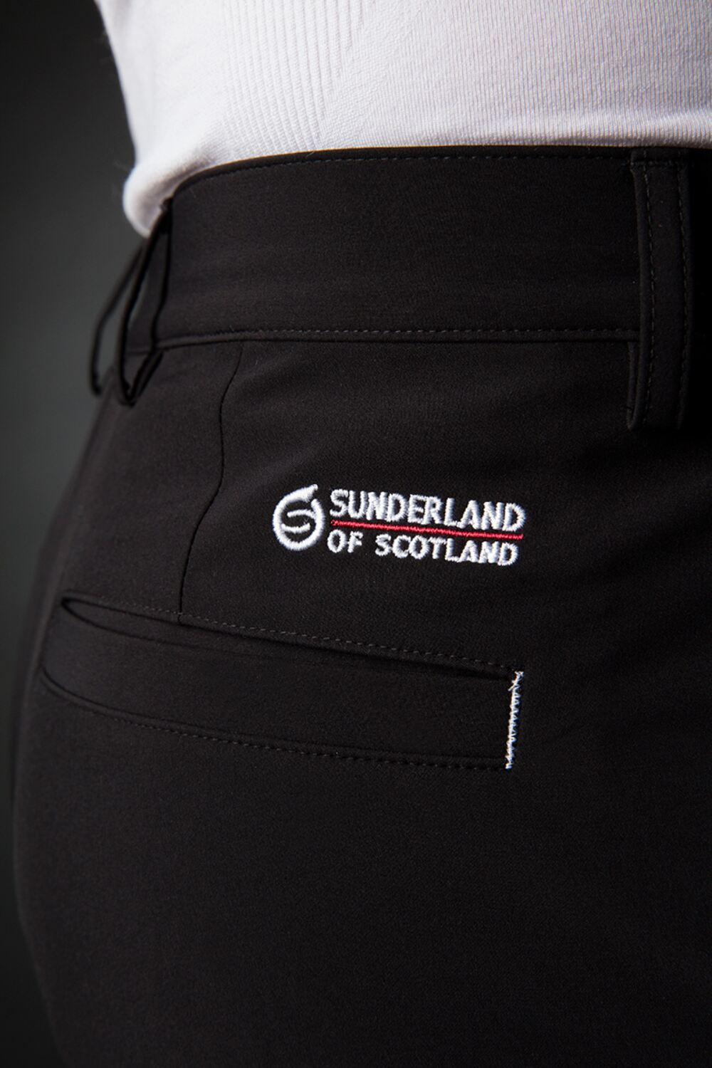 SUNDERLAND Morzine Technical Lightweight Showerproof Golf Trousers - Mens - Black Sunderland