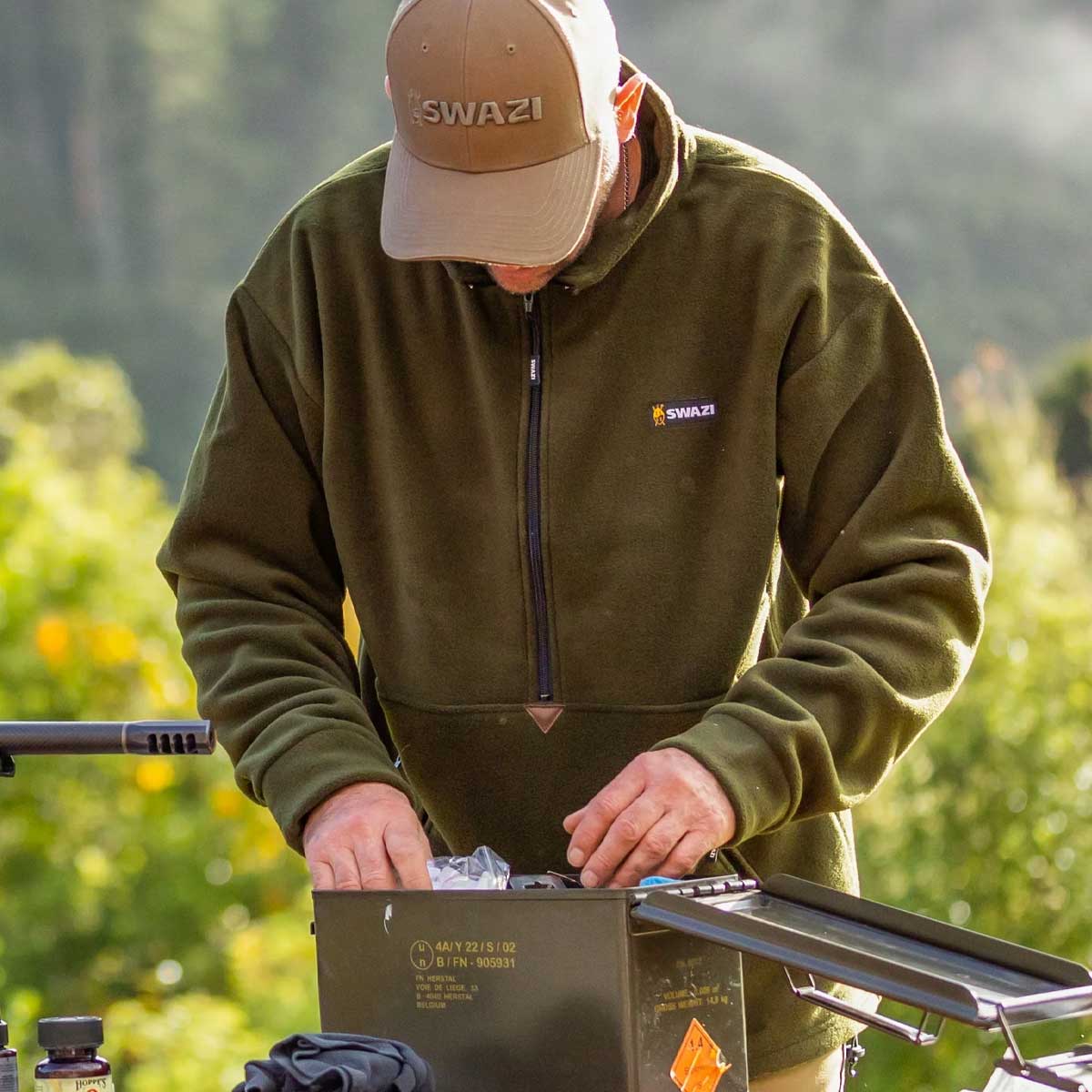 SWAZI Doughroaster Fleece Jumper - Mens - Olive