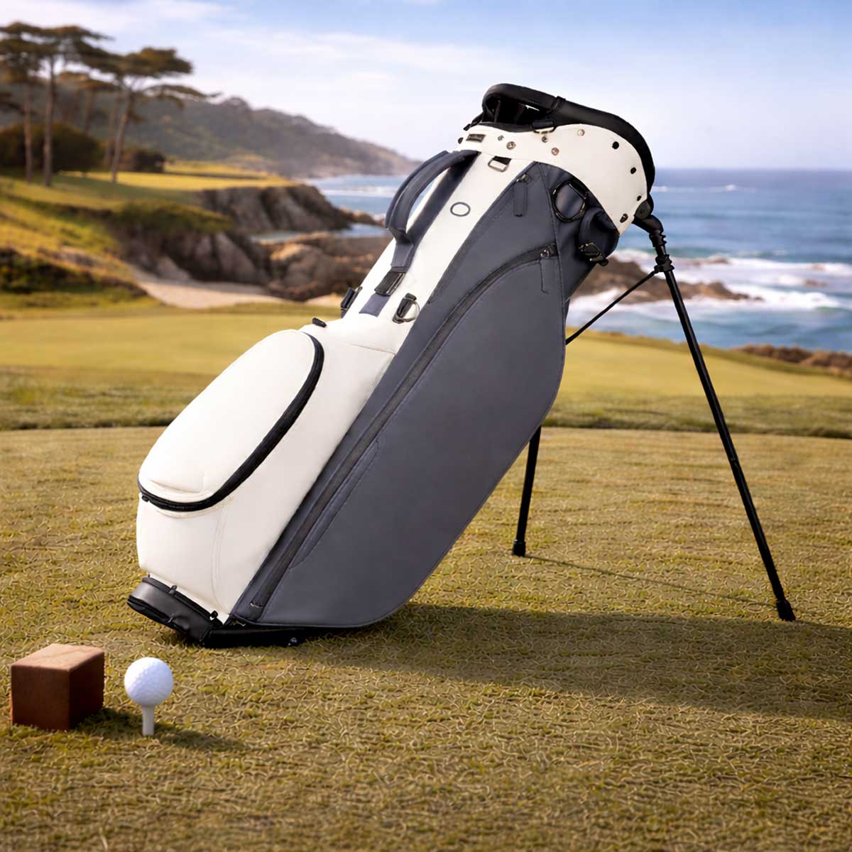TITLEIST LinksLegend Members Bag - White / Charcoal