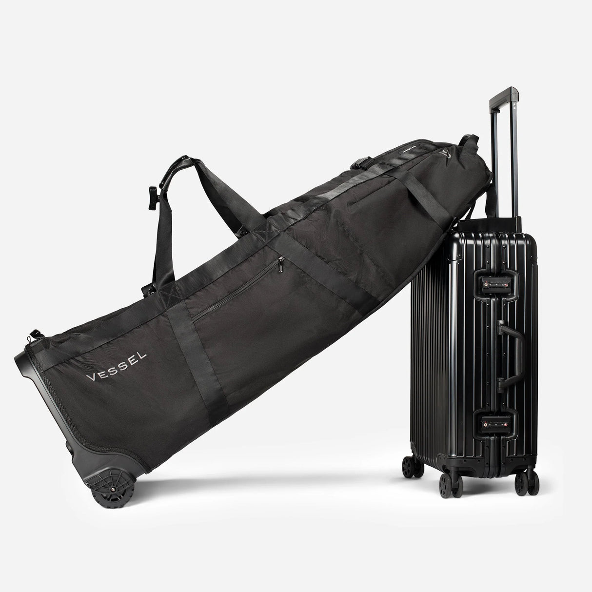 VESSEL Golf Travel Case 2.0 - Black With Luggage