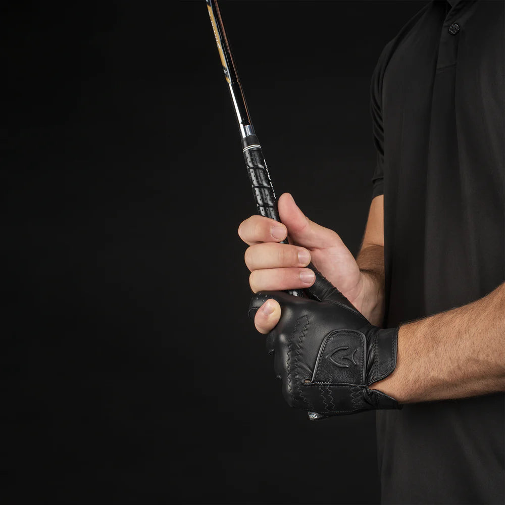 VESSEL Lux Cabretta Leather Golf Glove - Pebbled Black