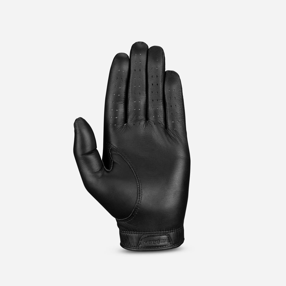 VESSEL Lux Cabretta Leather Golf Glove - Pebbled Black