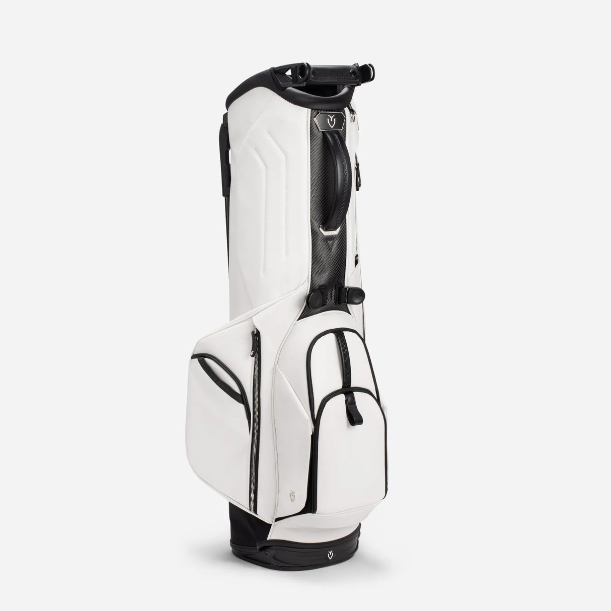VESSEL Lux Carbon Stand Golf Bag - Pebbled White