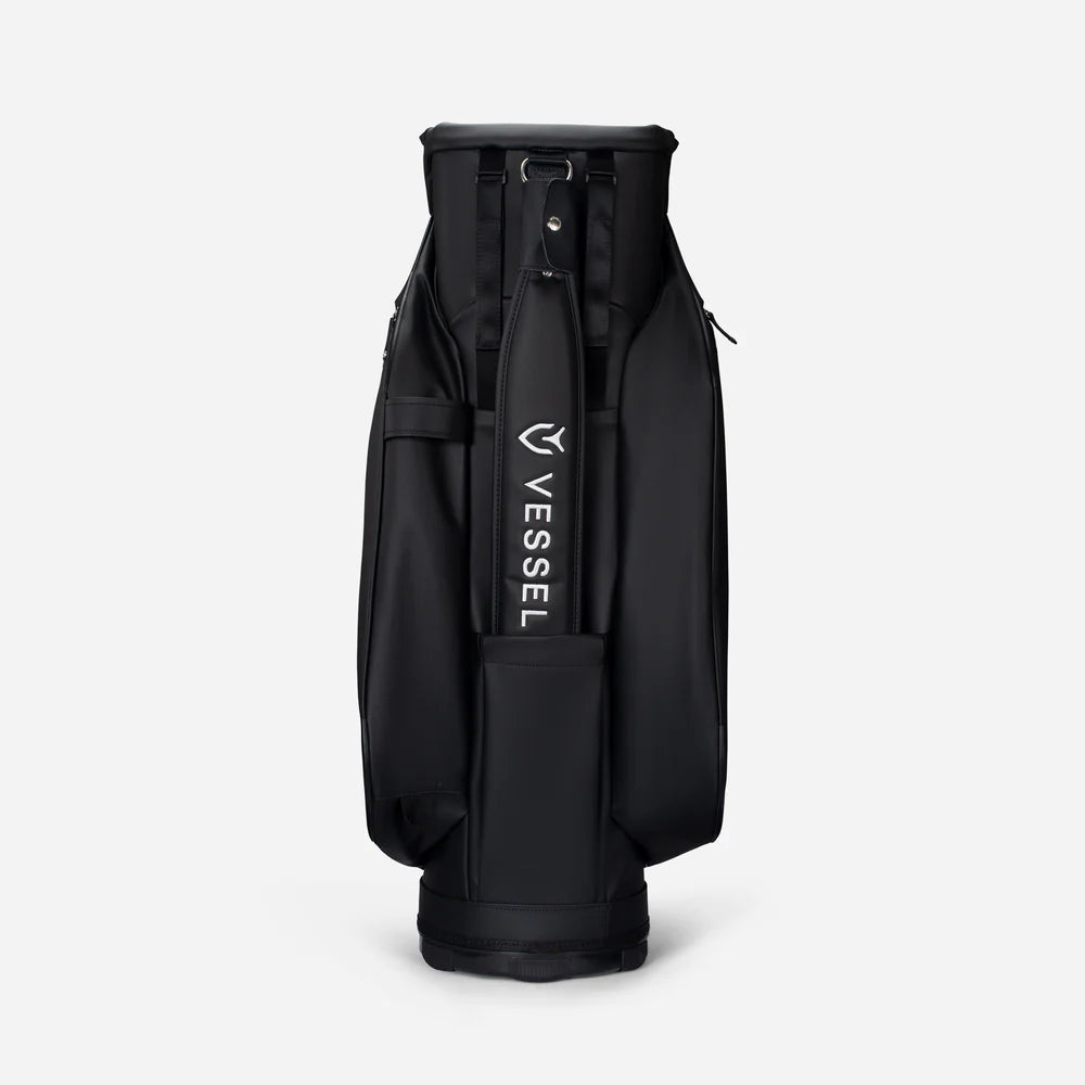 VESSEL Lux Cart II Golf Bag - Pebbled Black Strap