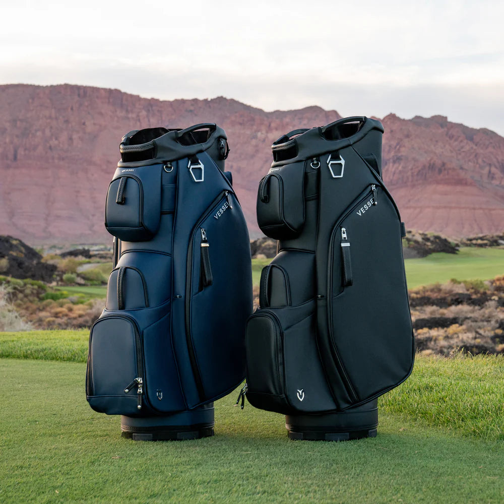 VESSEL Lux Cart II Golf Bag - Pebbled Black