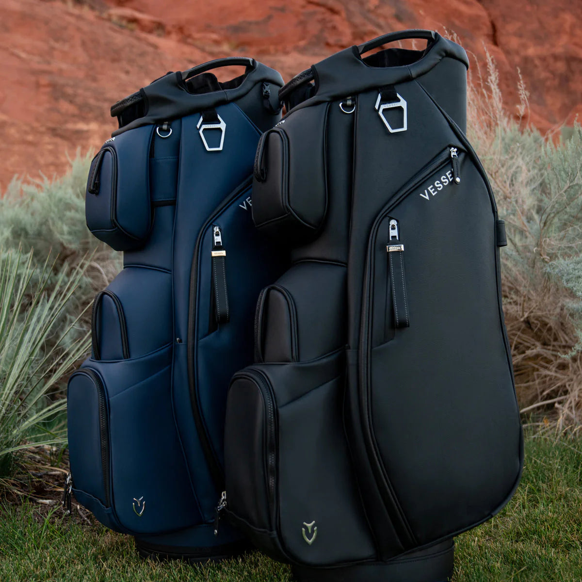 VESSEL Lux Cart II Golf Bag - Pebbled Navy