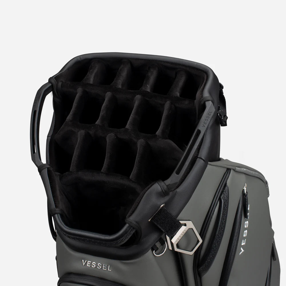 VESSEL Lux Pro Cart II Golf Bag - Pebbled Grey