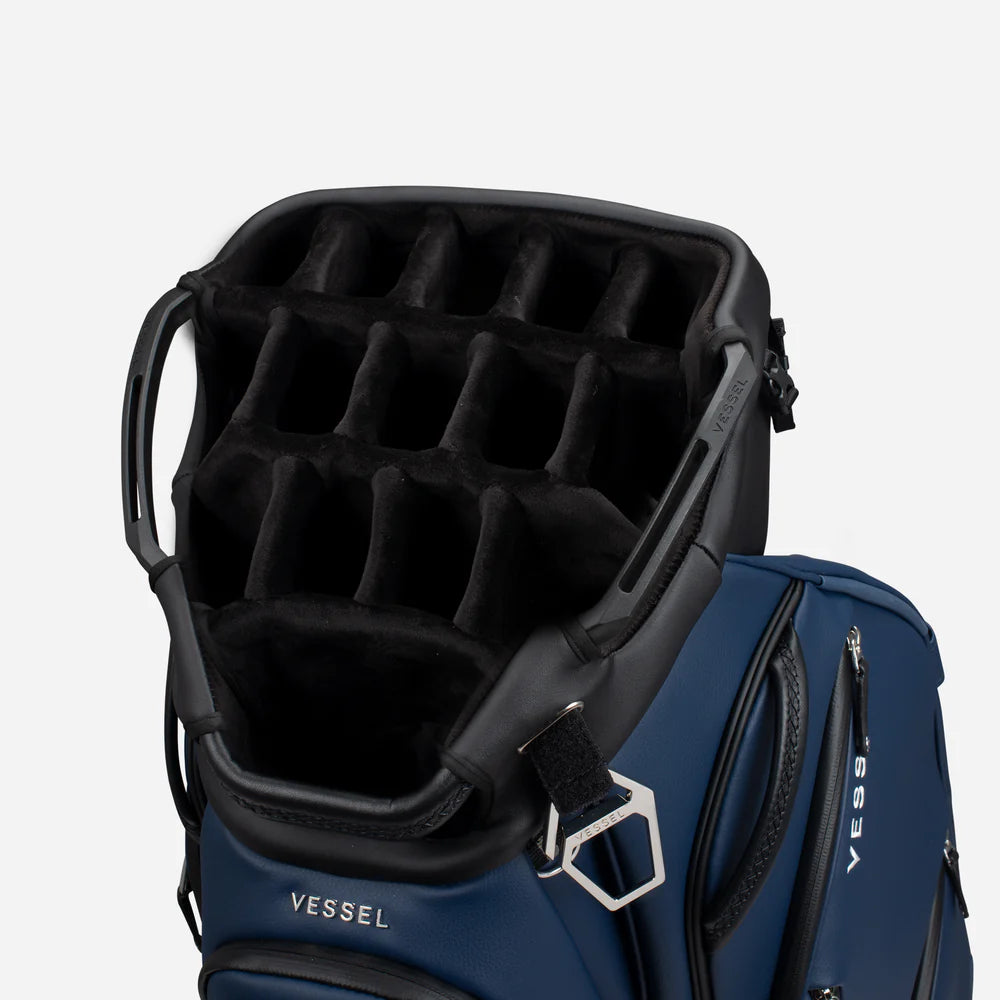 VESSEL Lux Pro Cart II Golf Bag - Pebbled Navy