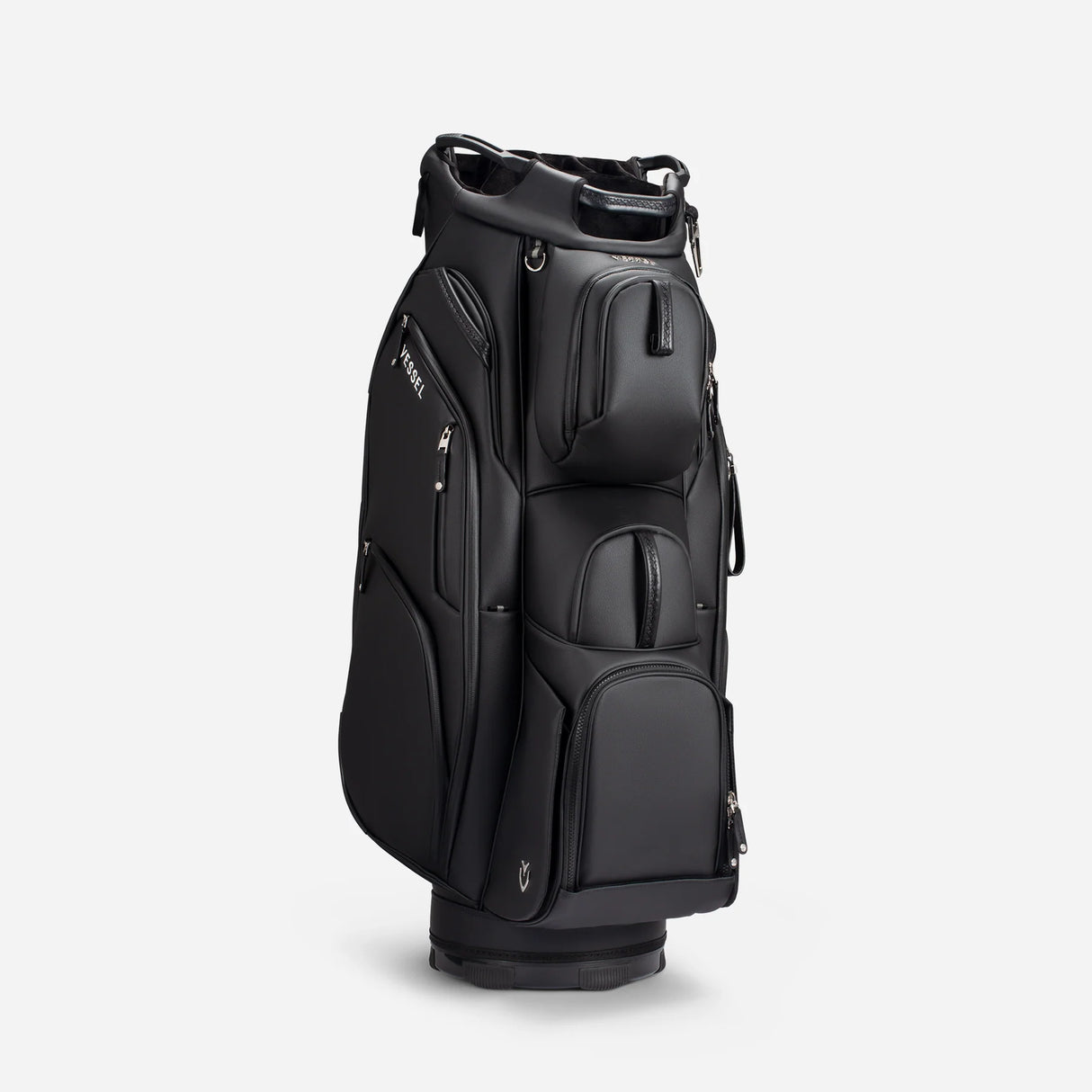 VESSEL Lux Pro Cart II Golf Bag - Pebbled Black