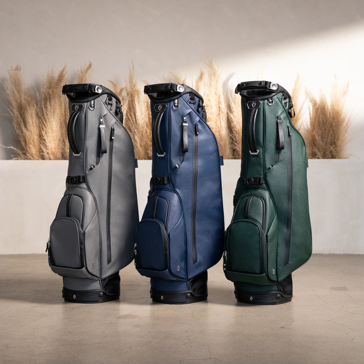 VESSEL Lux Stand Golf Bag - Crosshatch Black
