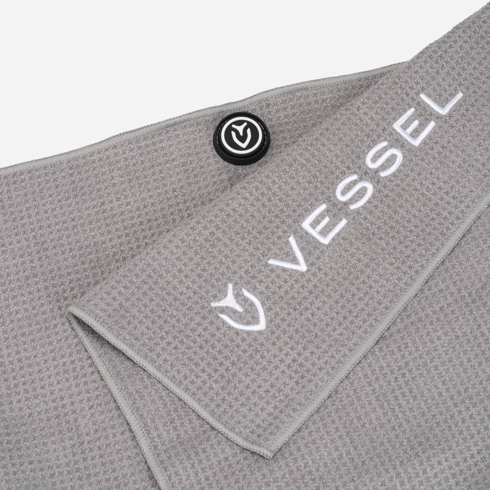 VESSEL Magnetic Golf Towel 20" x 40" - Grey