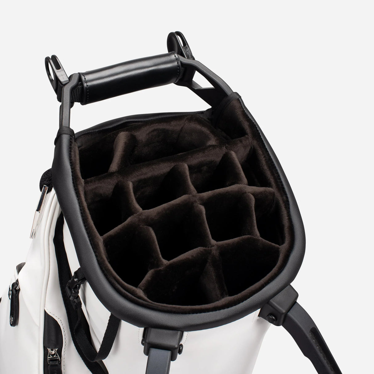 VESSEL Player V Stand Golf Bag - Pebbled White - 14 Way Divider Top
