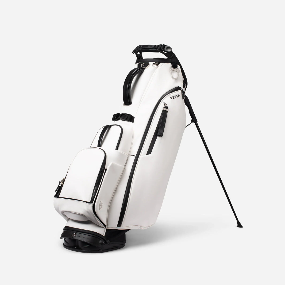 VESSEL Player V Stand Golf Bag - Pebbled White
