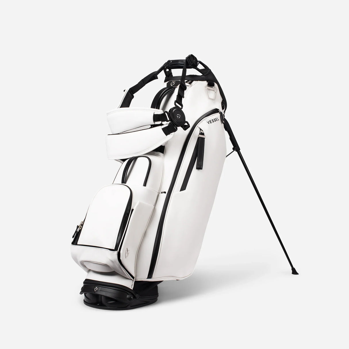 VESSEL Player V Stand Golf Bag - Pebbled White