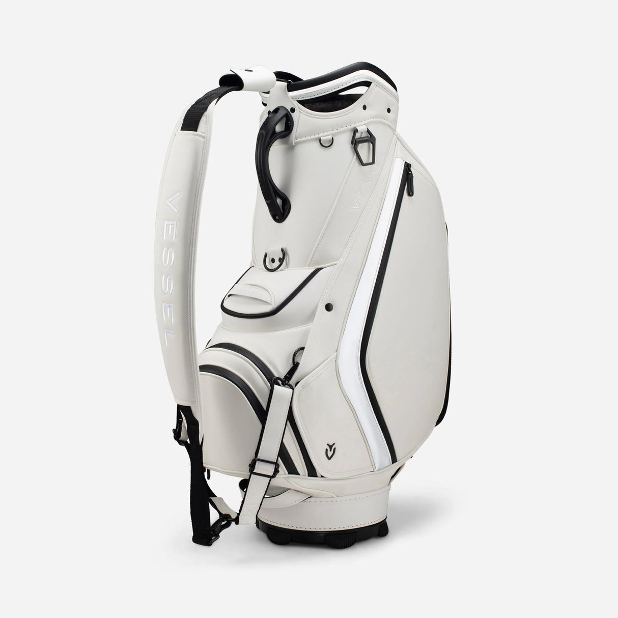 VESSEL Prime 2.0 Staff Golf Bag - Tour Performance & Luxury Design - White