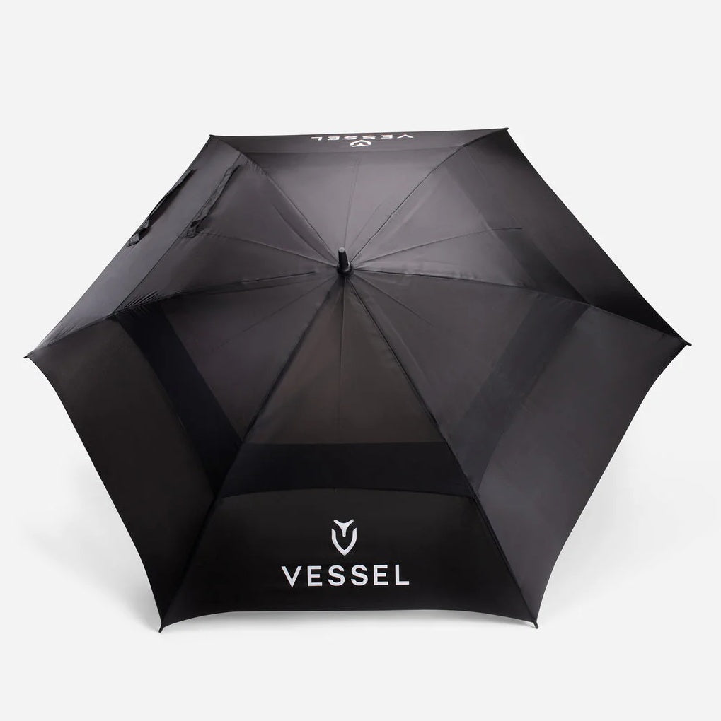VESSEL Vortex Vented Golf Umbrella - Black