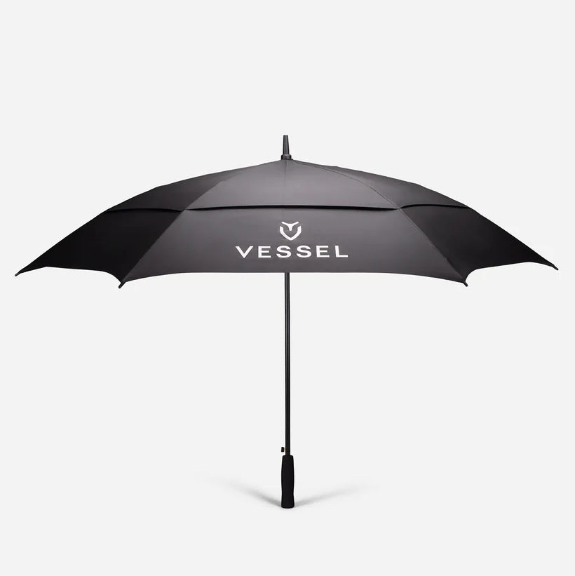 VESSEL Vortex Vented Golf Umbrella - Black