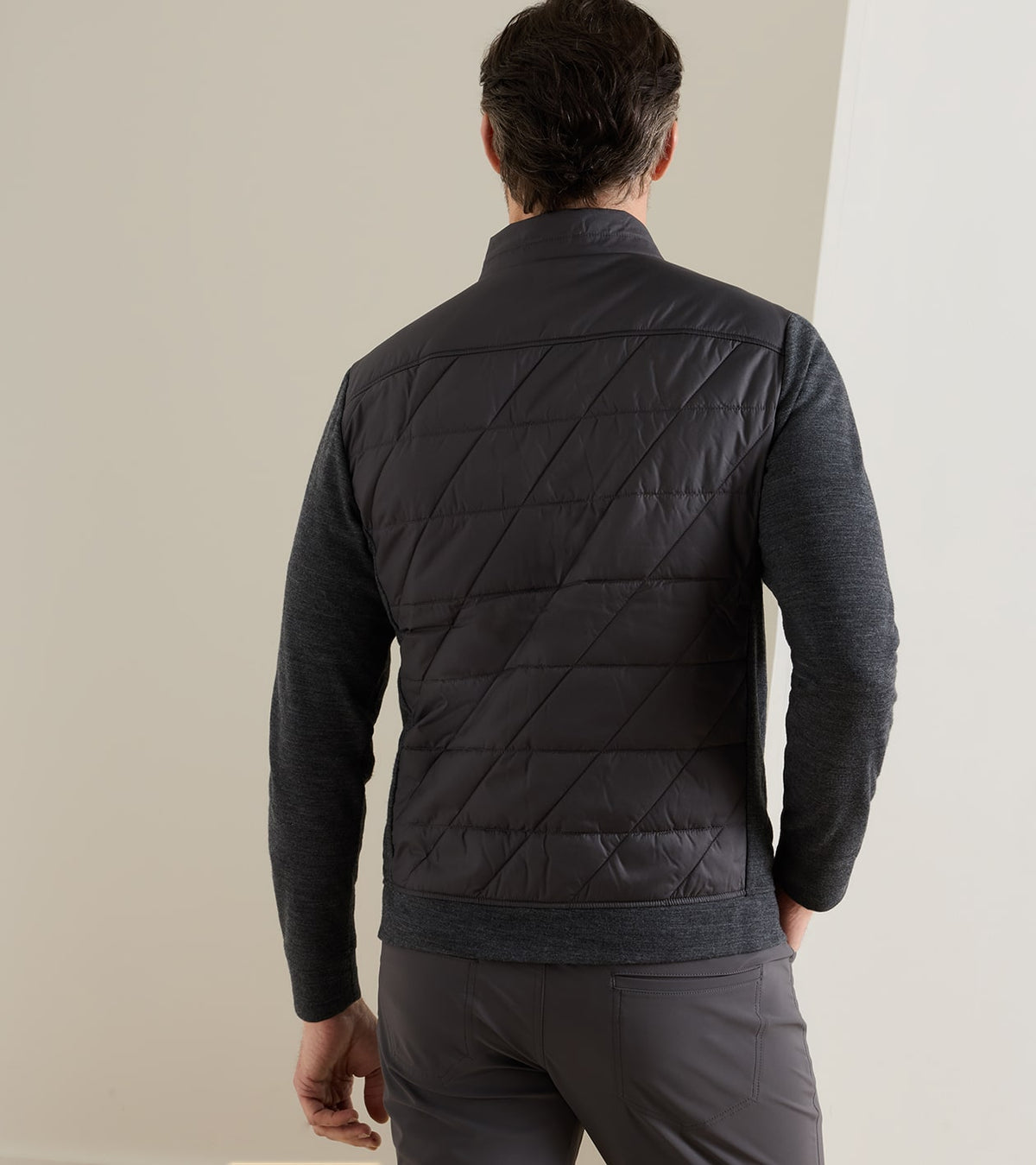 Peter Millar Walker Hybrid Jacket in Iridium - rear