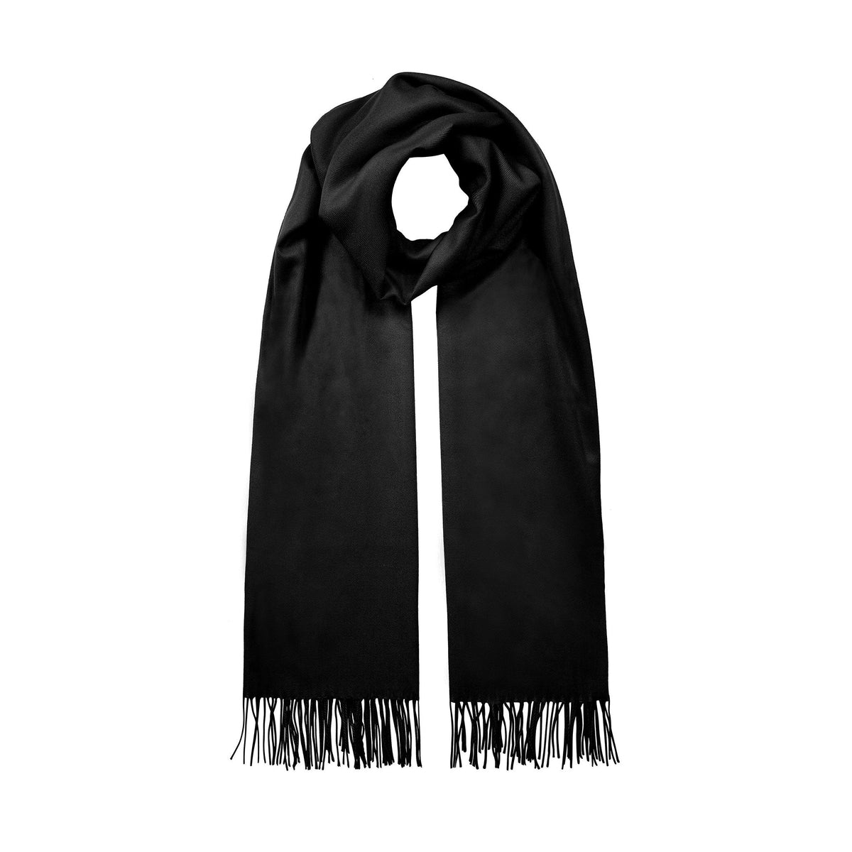 Women's plain pashmina shawl in black