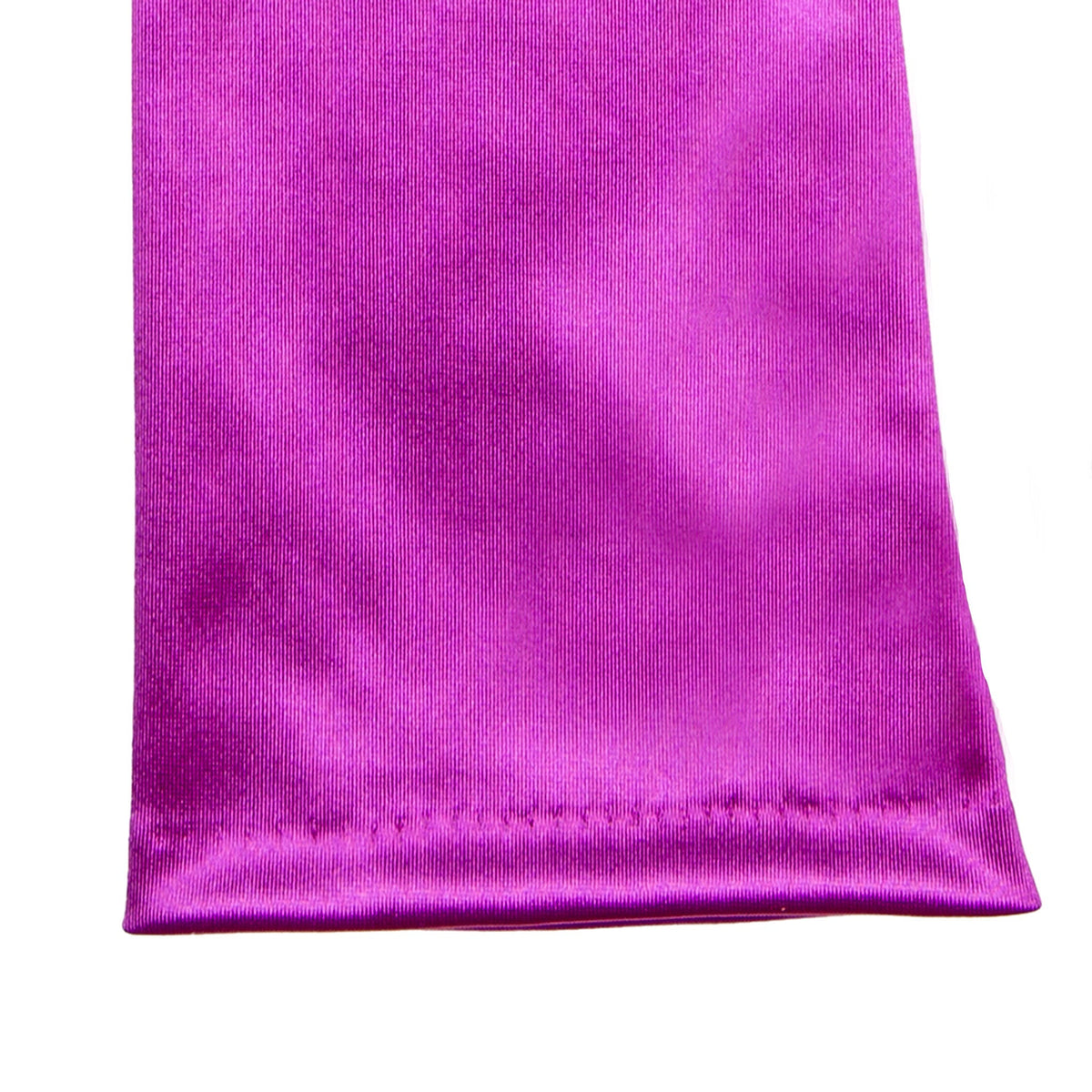 Women's Long Satin Gloves in Violet right cuff
