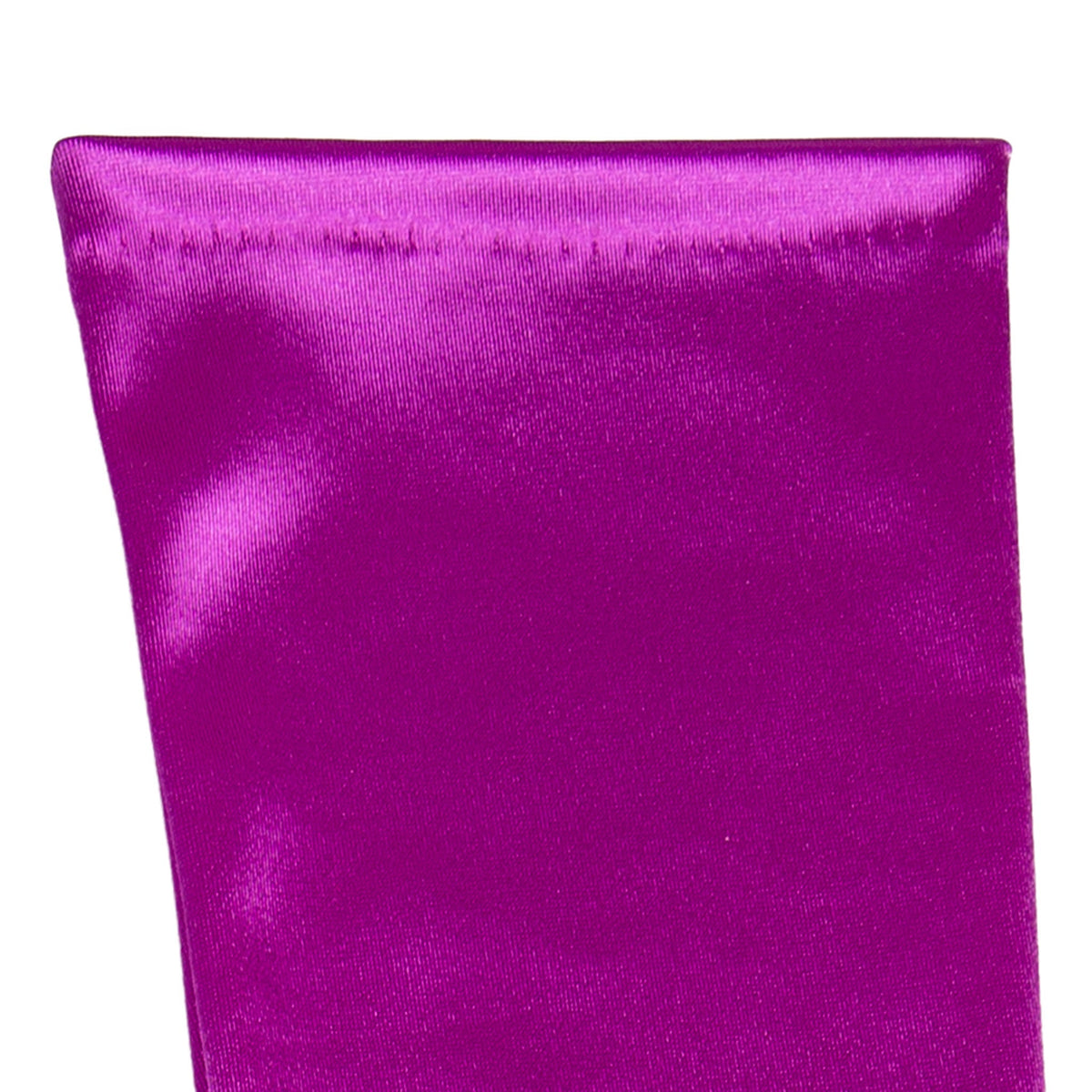 Women's Long Satin Gloves in Violet left cuff