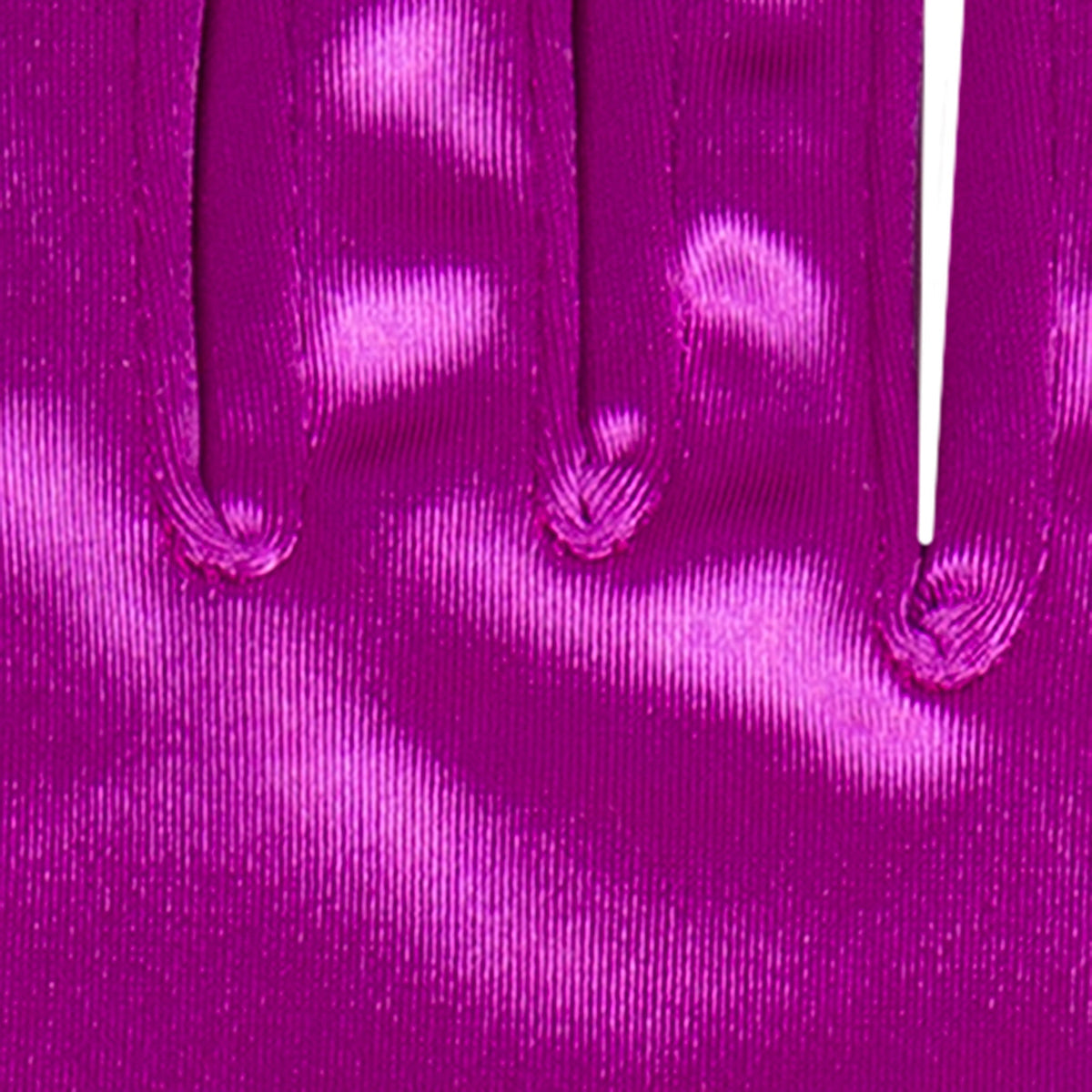 Women's Long Satin Gloves in Violet fingers
