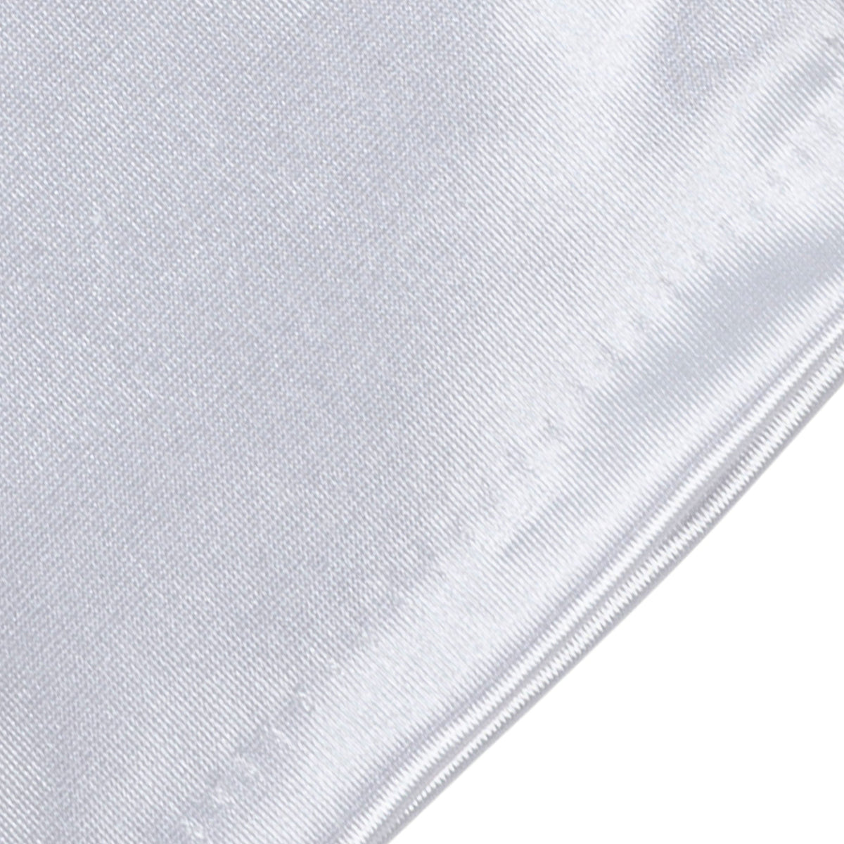 Women's long opera satin gloves in white - end of the cuff