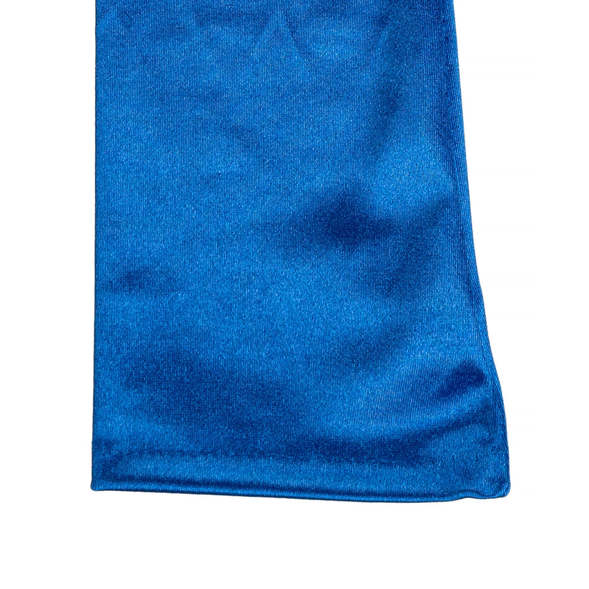 Women's long opera satin gloves in teal - cuff