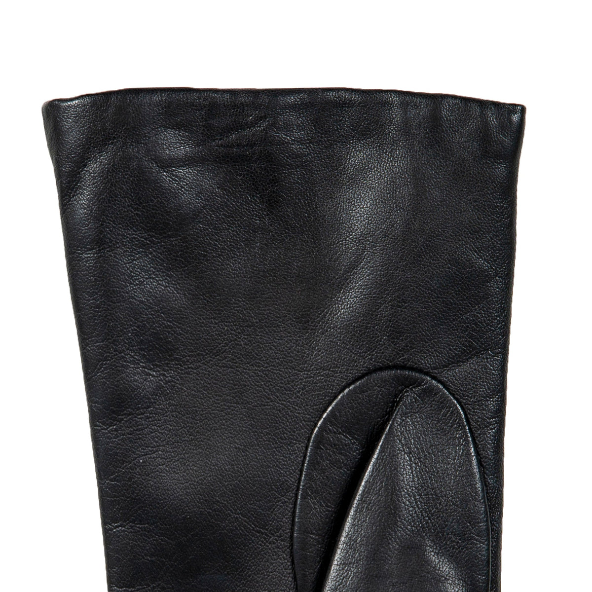 DENTS Isabelle women’s cashmere-lined leather gloves in black – left cuff