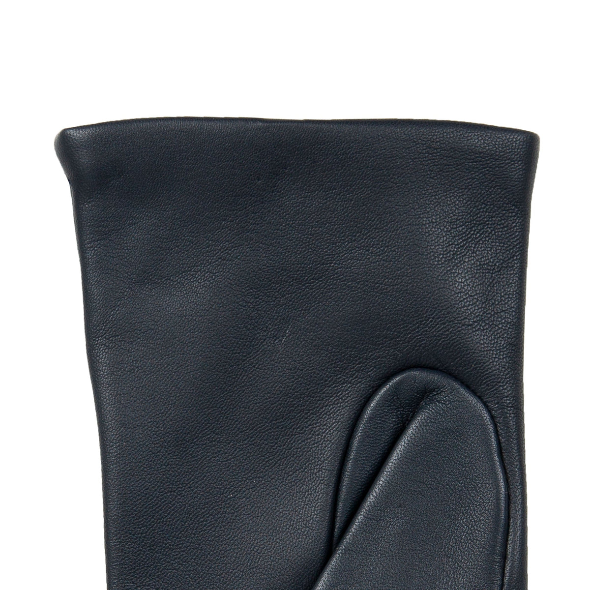 DENTS Isabelle women’s cashmere-lined leather gloves in navy – left cuff