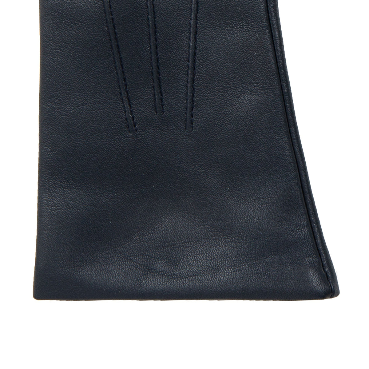 DENTS Isabelle women’s cashmere-lined leather gloves in navy – right cuff