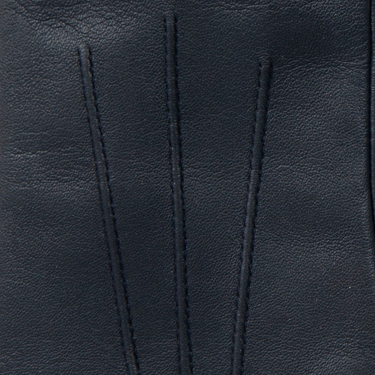 DENTS Isabelle women’s cashmere-lined leather gloves in navy – stitching detail