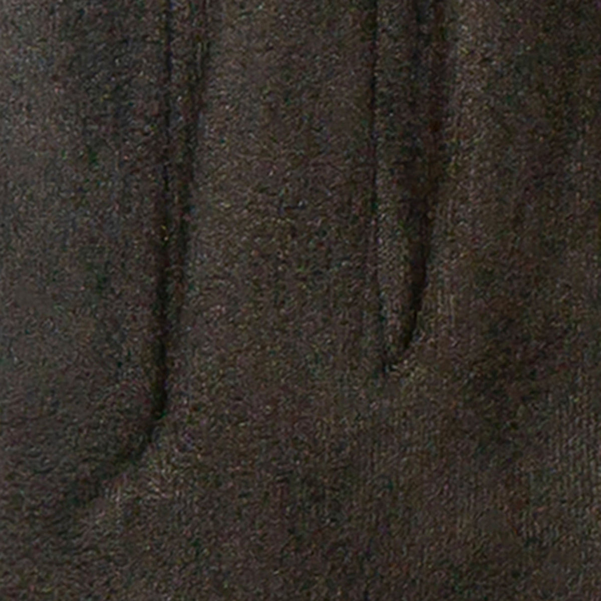 Women's touchscreen velour-lined faux suede gloves with faux fur cuffs in black fingers
