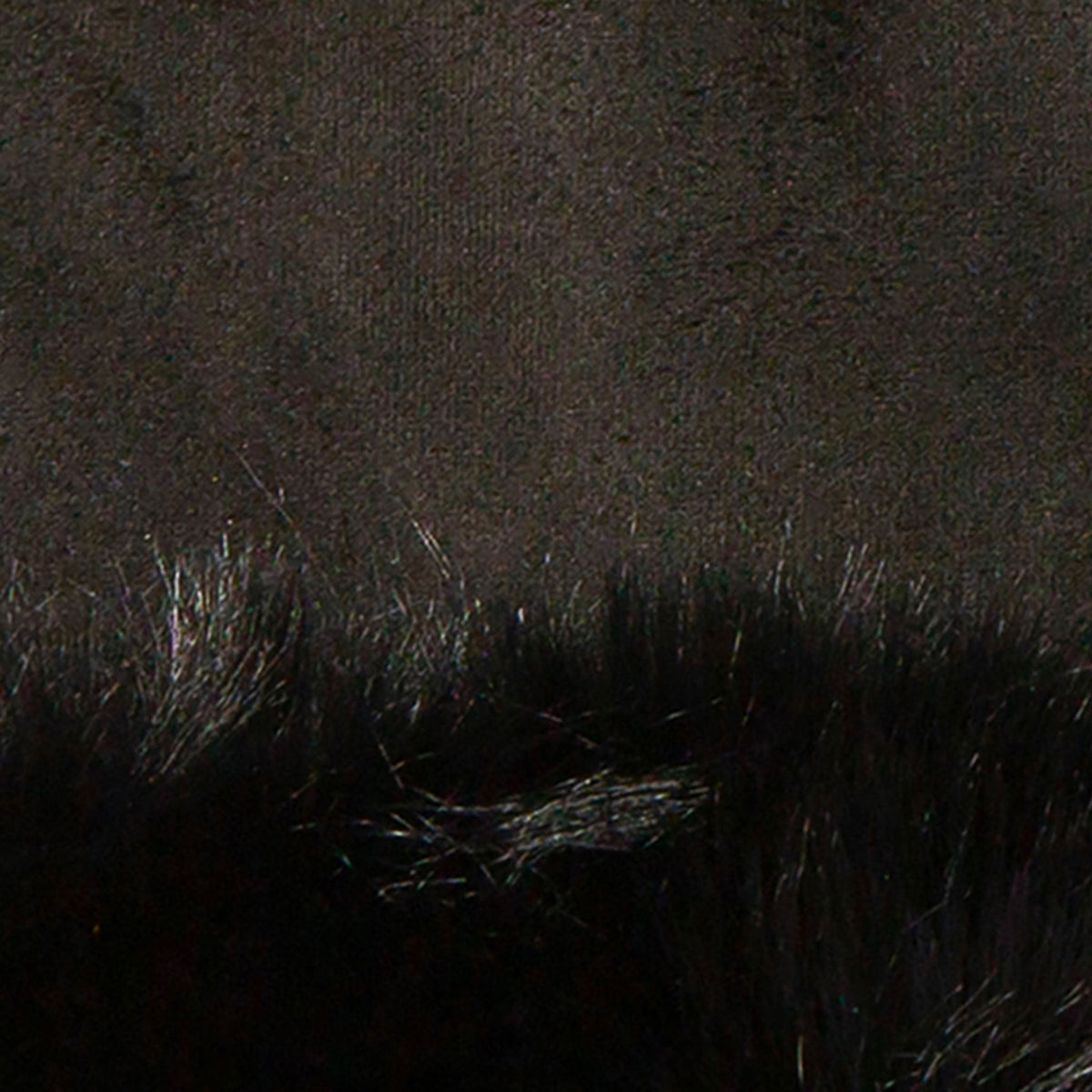 Women's touchscreen velour-lined faux suede gloves with faux fur cuffs in black material