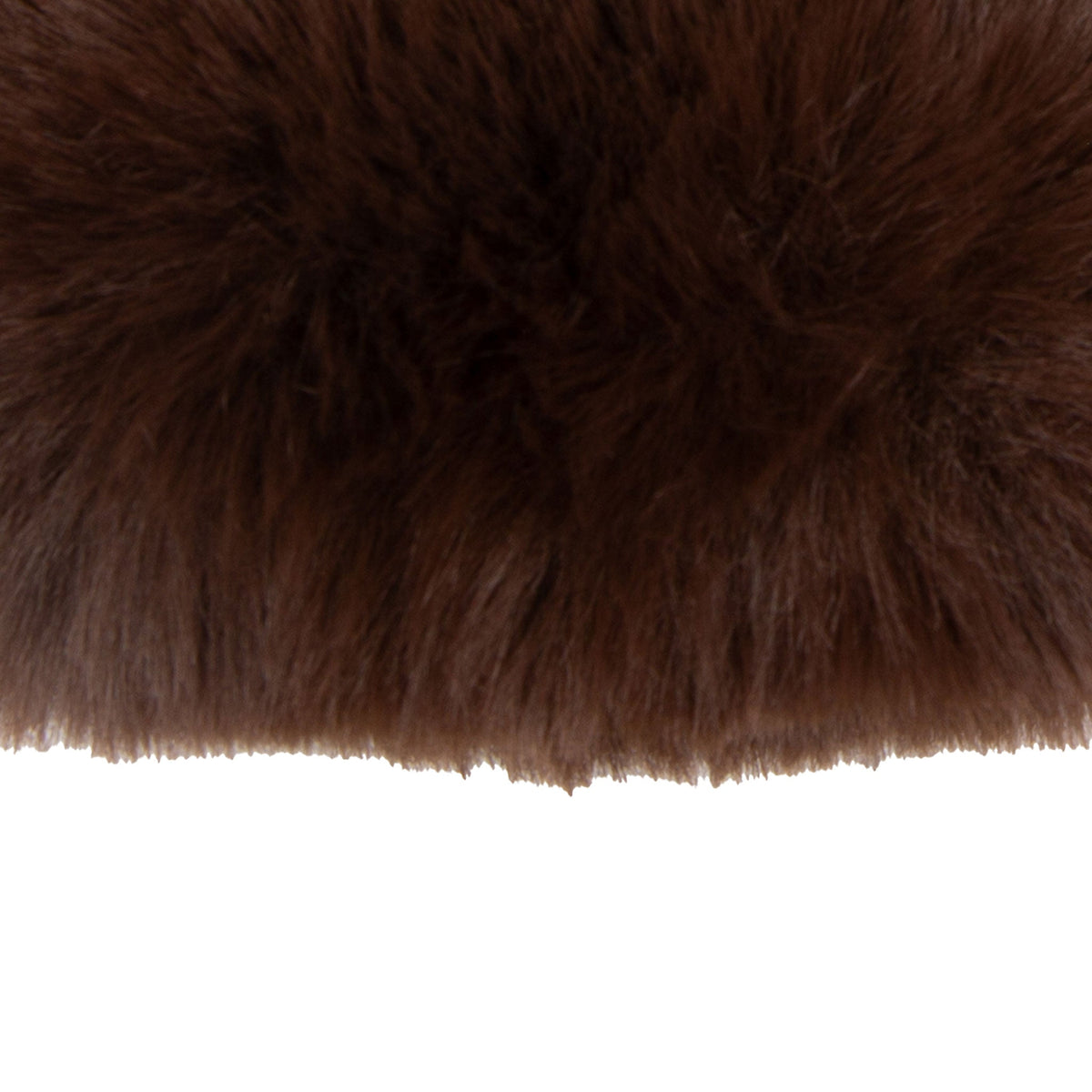 Women's touchscreen velour-lined faux suede gloves with faux fur cuffs in emerald/chocolate right cuff