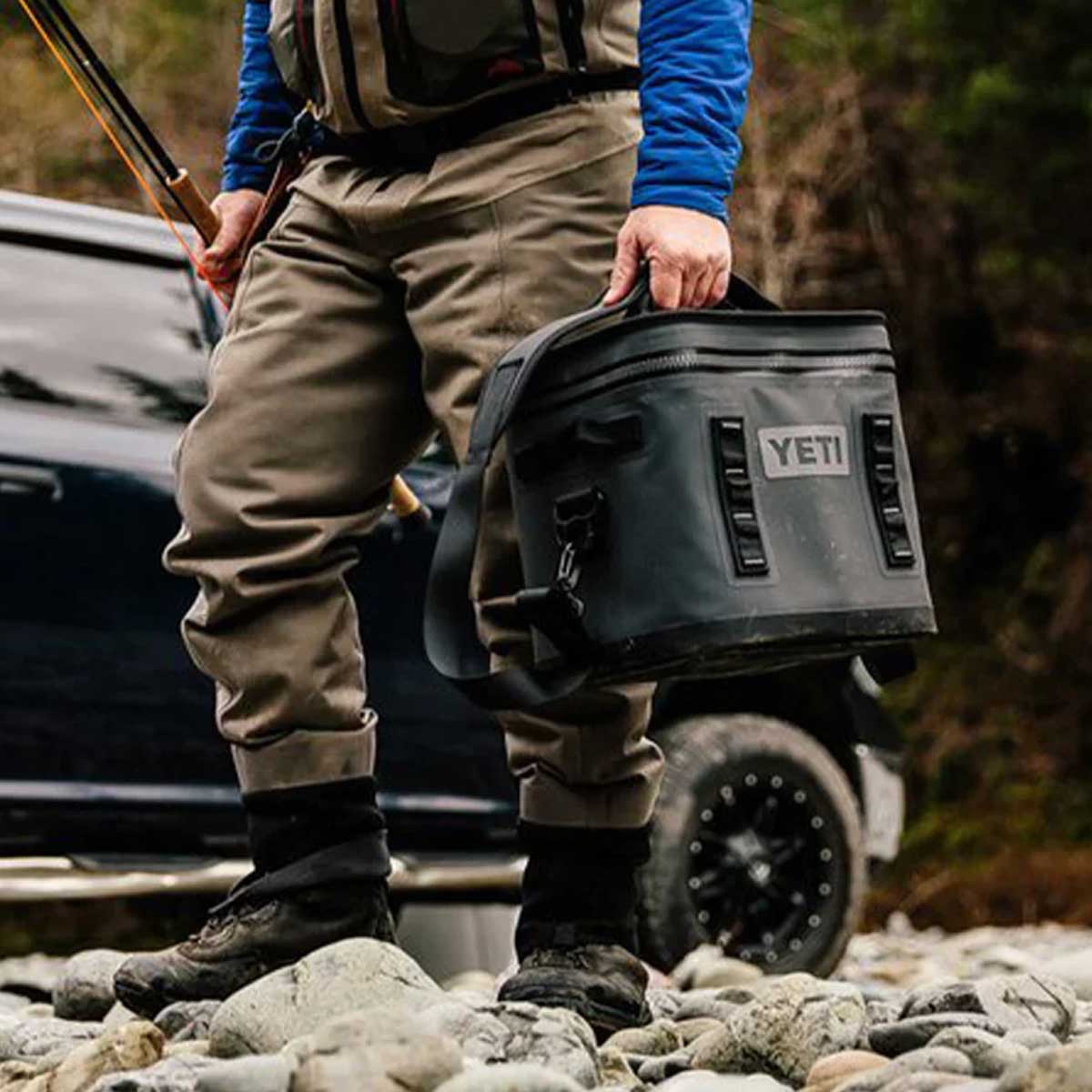 YETI Hopper Flip 12 Waterproof Leakproof Fabric Cooler - Charcoal