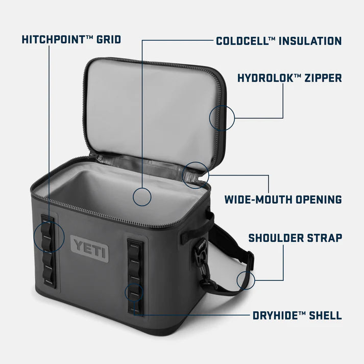 YETI Hopper Flip 18 Waterproof Leakproof Fabric Cooler Bag - Features