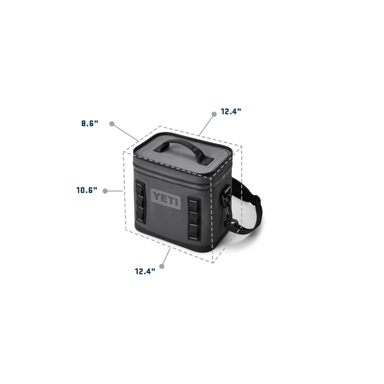 YETI Hopper Flip 8 Waterproof Leakproof Fabric Cooler Bag - Charcoal