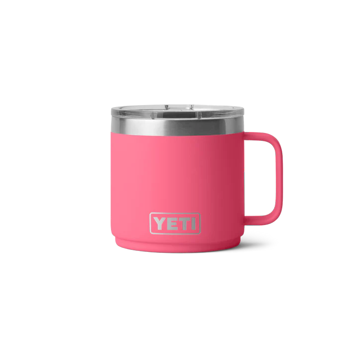 YETI Rambler 14oz (414ml) Stackable Mug with DuraSip™ Ceramic Lining - Tropical Pink