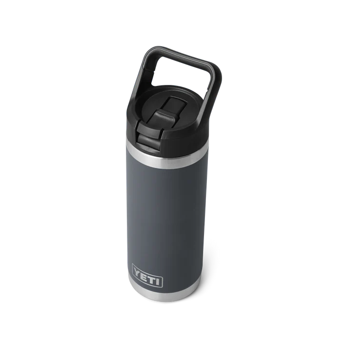 YETI Rambler 18 OZ (532ml) Bottle With Straw Cap - Charcoal